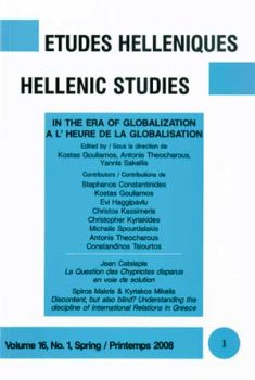 εξώφυλλο Etudes Helleniques - Hellenic Studies: In the era of globalization